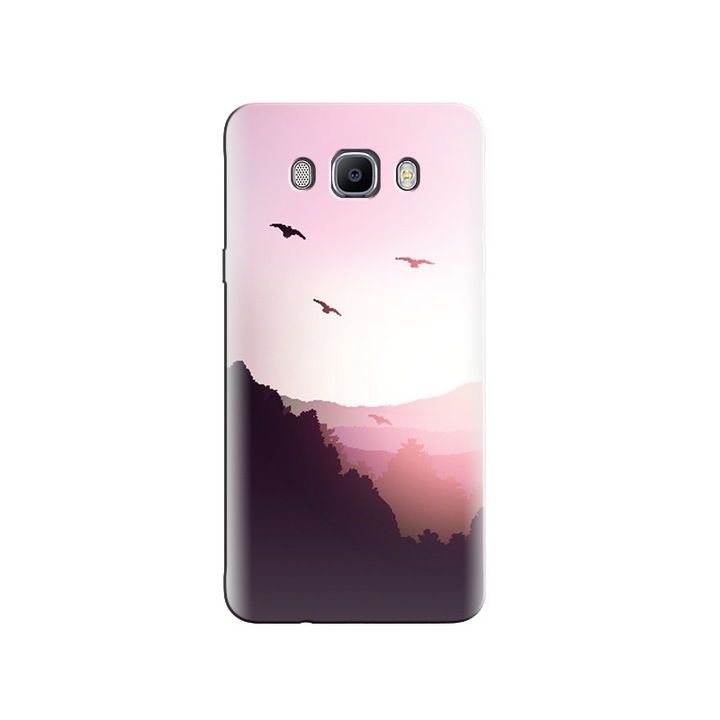 Husa din silicon compatibila cu Samsung Galaxy J5 2016 - model Mountain Birds