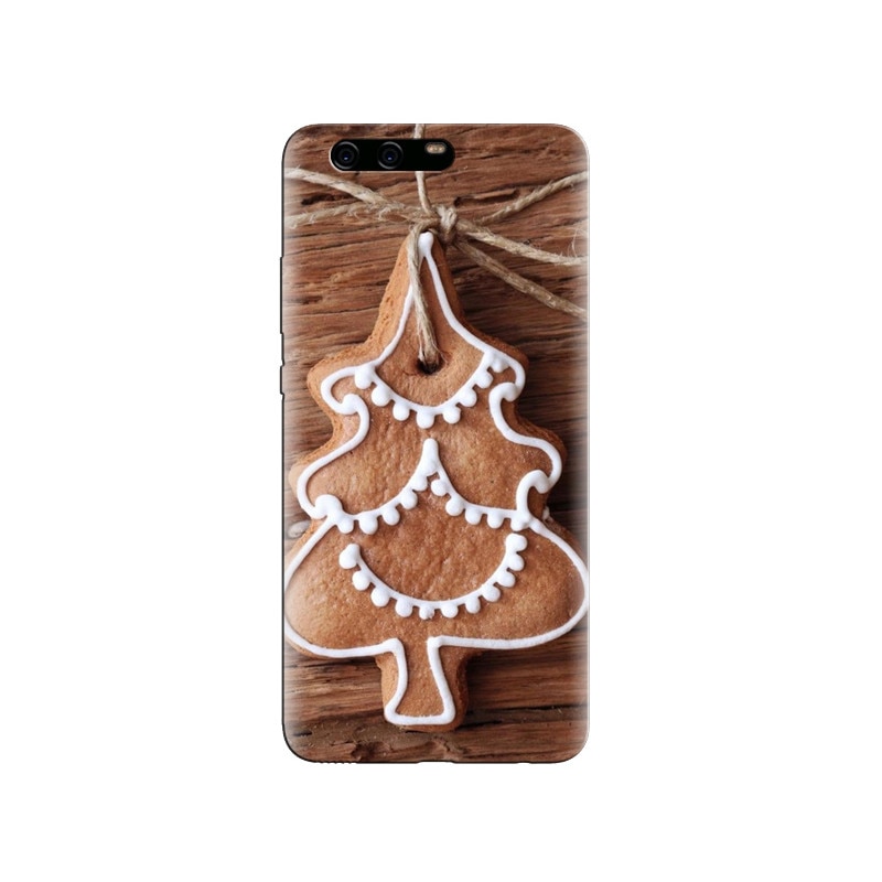 Husa Huawei P10 PLUS Christmas Tree Gingerbread Wood Background