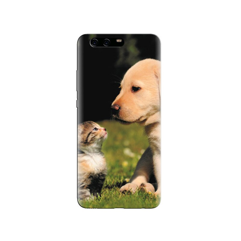 Husa Huawei P10 PLUS Cute Cat And Puppy Dog Animal S