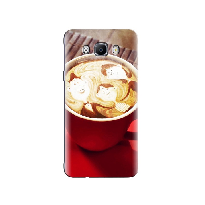 Силиконов калъф, съвместим с модел Samsung Galaxy J5 2016 - Family In Coffee Foam Htc One