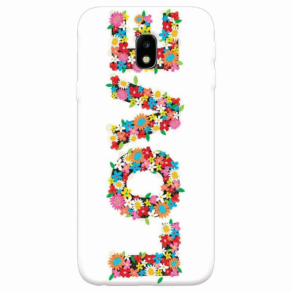 Husa silicon pentru Samsung Galaxy J7 Pro 2017, Love Made By Flowers