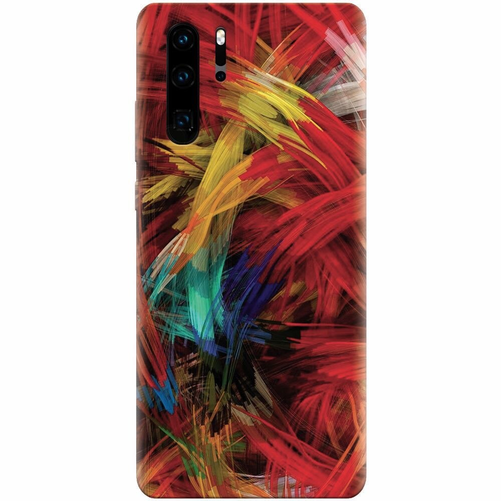 Husa silicon pentru Huawei P30 Pro, Colorful Digital Painting Strokes