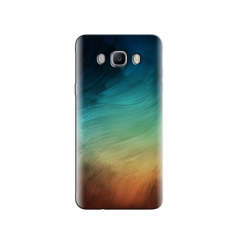 Husa Samsung J5 2016 Paint Brush Strokes Blue Brown Stock Smartphone