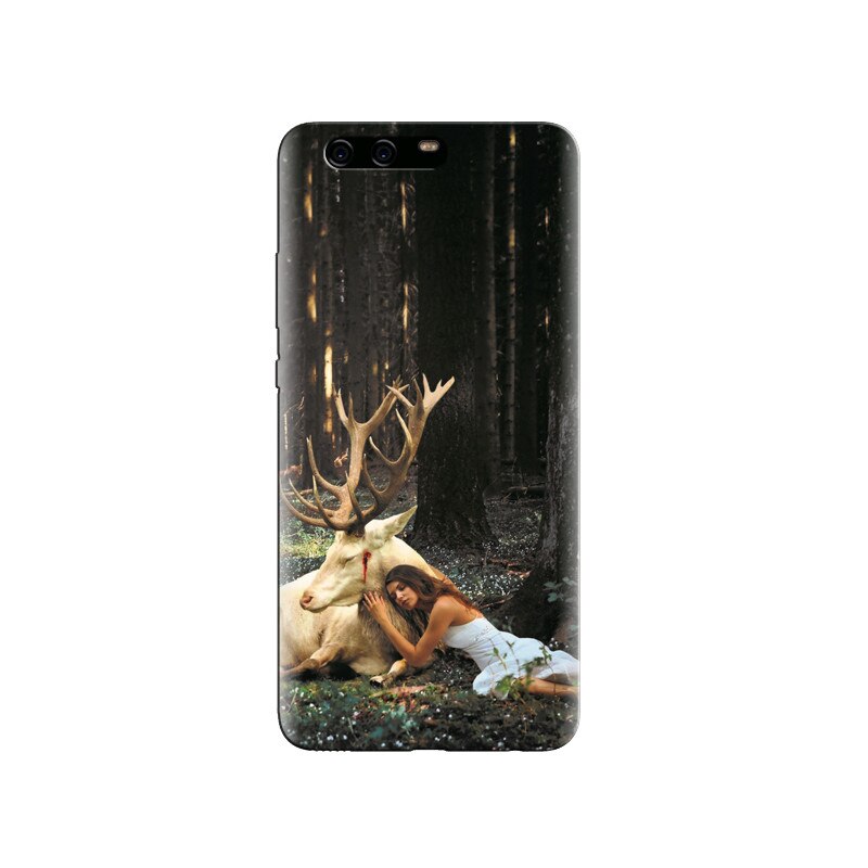 Husa Huawei P10 PLUS Girl Alone With Deer Sad