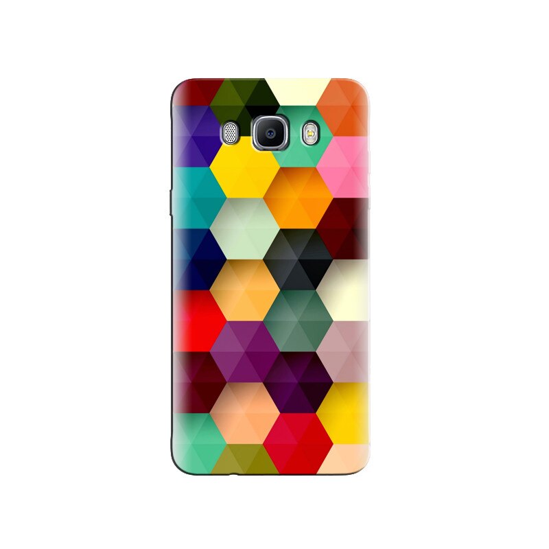 Husa Samsung J3 Hexagon Colorful Abstract