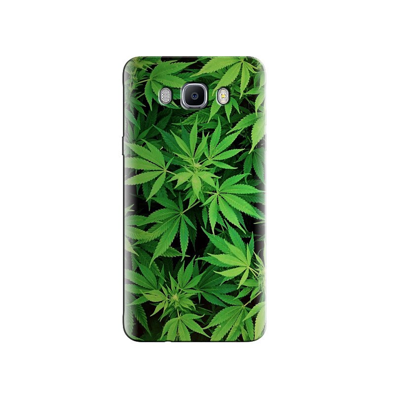 Husa Samsung J3 Green Leaf Pattern