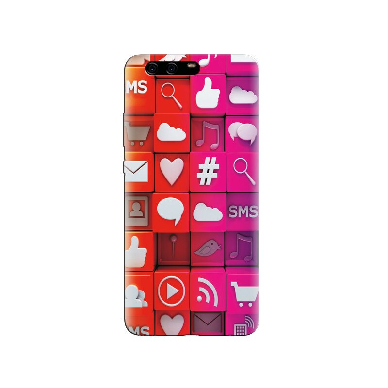 Husa Huawei P10 PLUS Social Media Icons Sms Blog Images