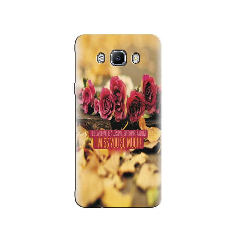Husa Samsung J5 2016 I Miss You So Much With Red Flowers