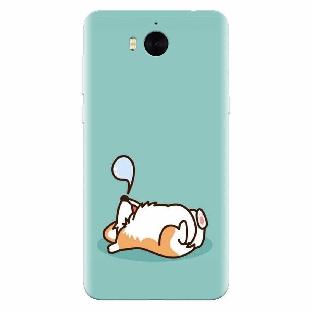Husa silicon pentru Huawei Y5 2017, Cute Corgi