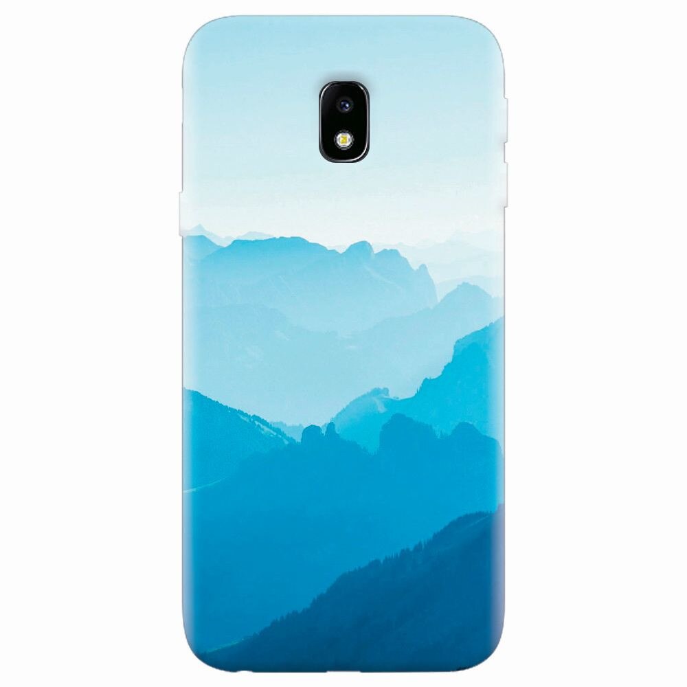 Husa silicon pentru Samsung Galaxy J7 2017, Blue Mountain Crests