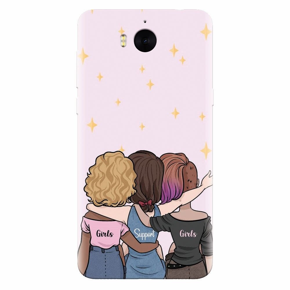 Husa silicon pentru Huawei Y5 2017, Girls Support Girls