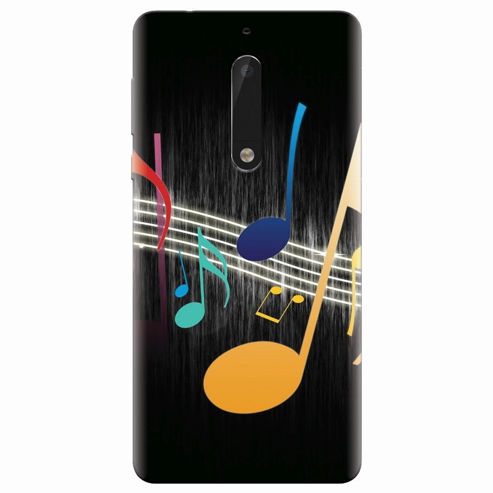 Husa silicon pentru Nokia 5, Colorful Music