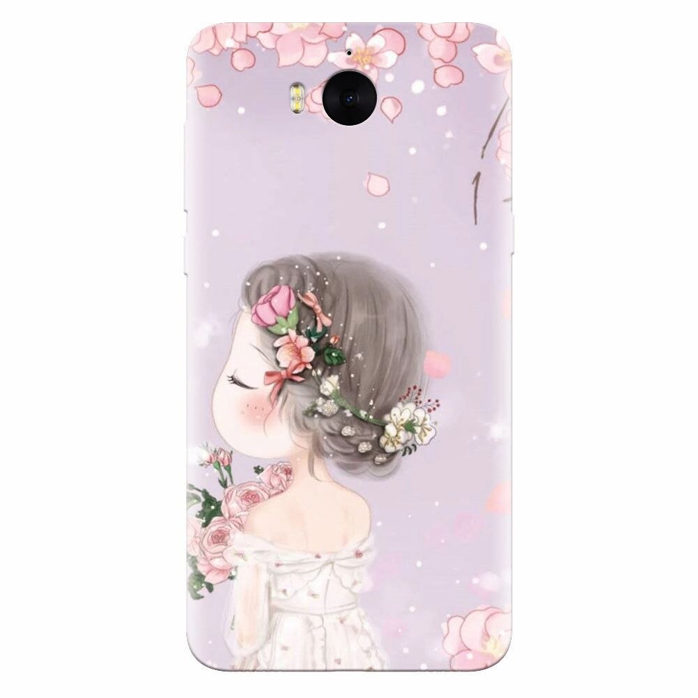 Husa silicon pentru Huawei Y5 2017, Girl 001