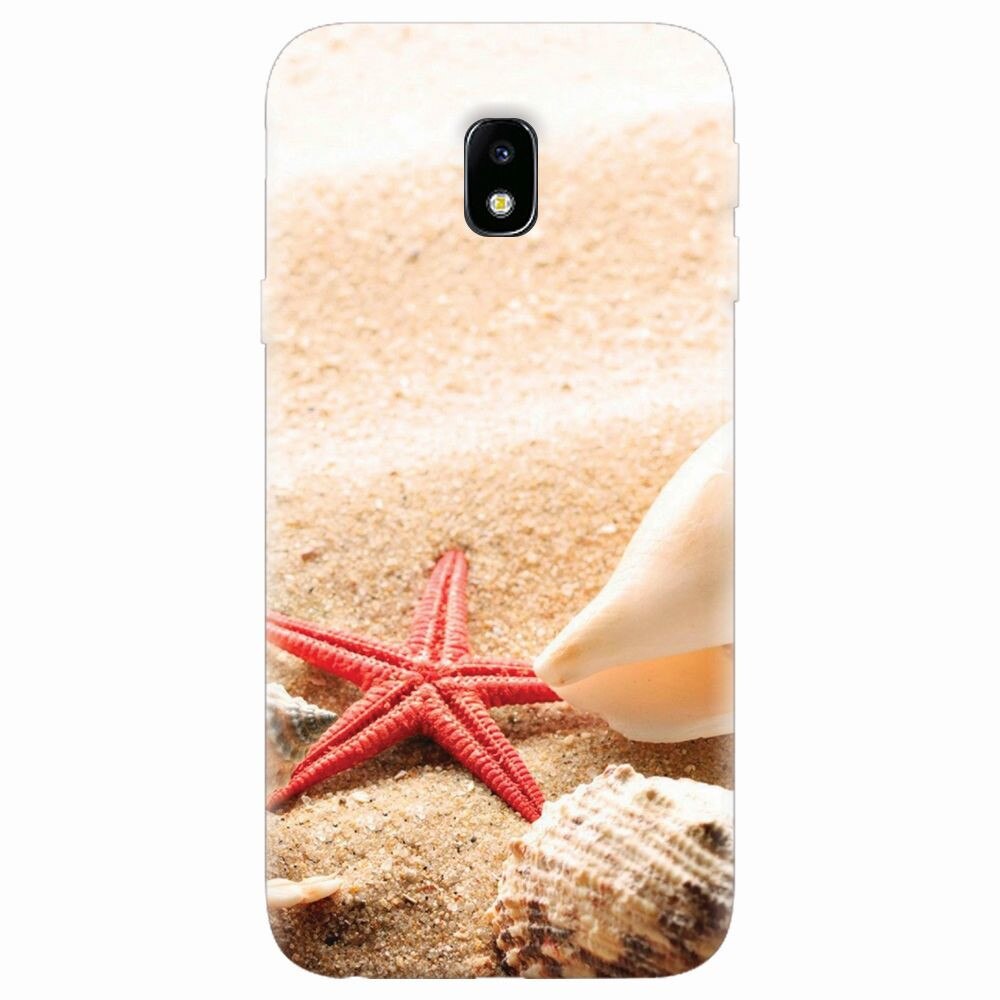 Husa silicon pentru Samsung Galaxy J7 Pro 2017, Beach Shells And Starfish