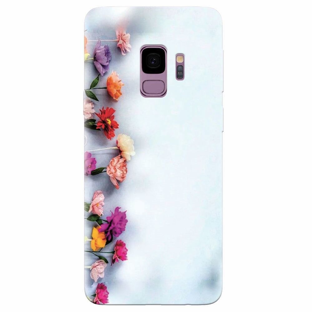 Husa silicon pentru Samsung Galaxy S9, Flowers