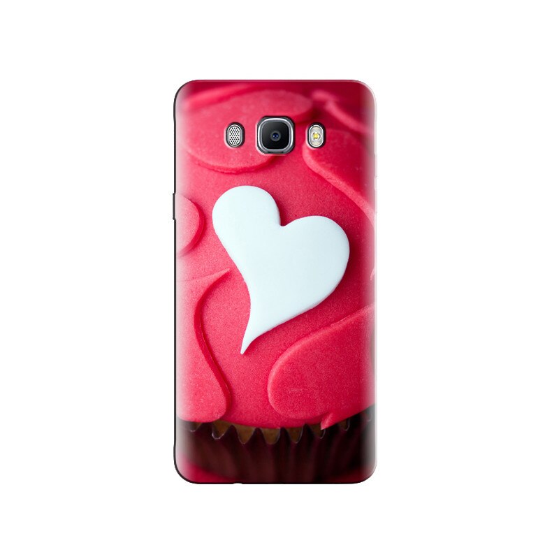 Husa Samsung J3 Pink Cupcake White Heart Valentines Day