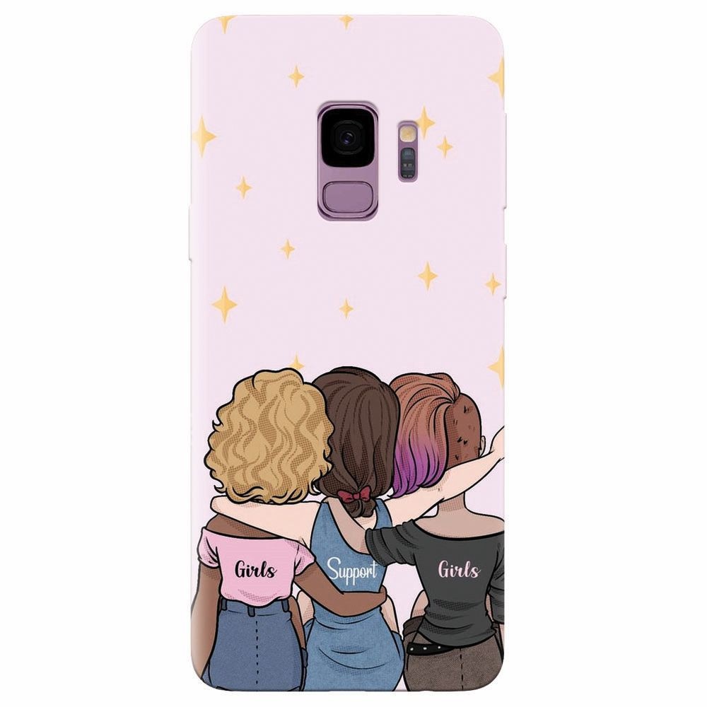 Husa silicon pentru Samsung Galaxy S9, Girls Support Girls