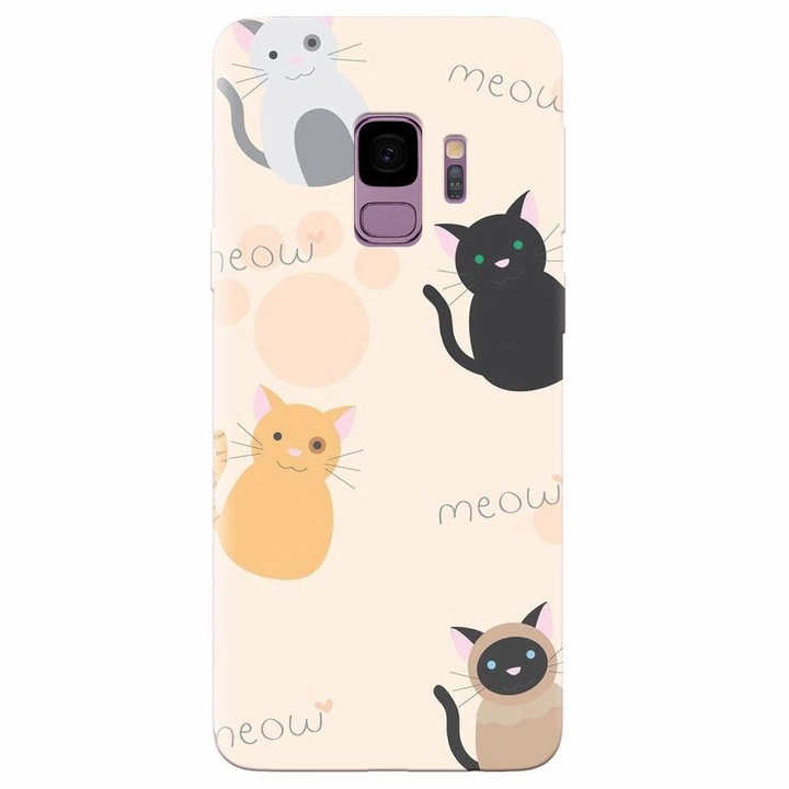 Szilikon tok Samsung Galaxy S9-hez, Miau