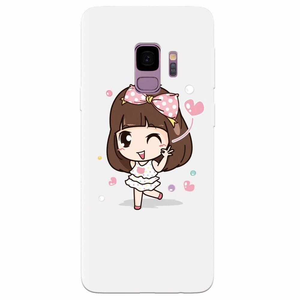 Husa silicon pentru Samsung Galaxy S9, Happy Girl