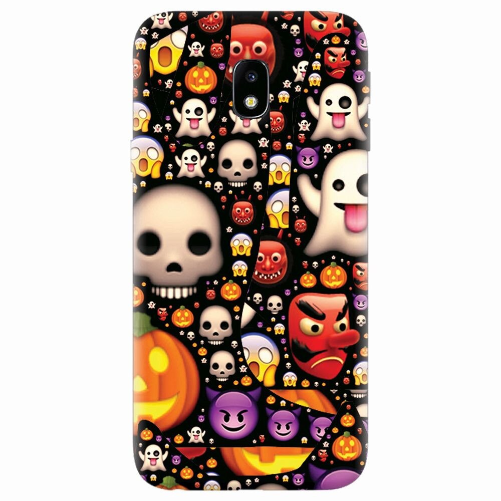 Husa silicon pentru Samsung Galaxy J7 2017, Emoji Mess