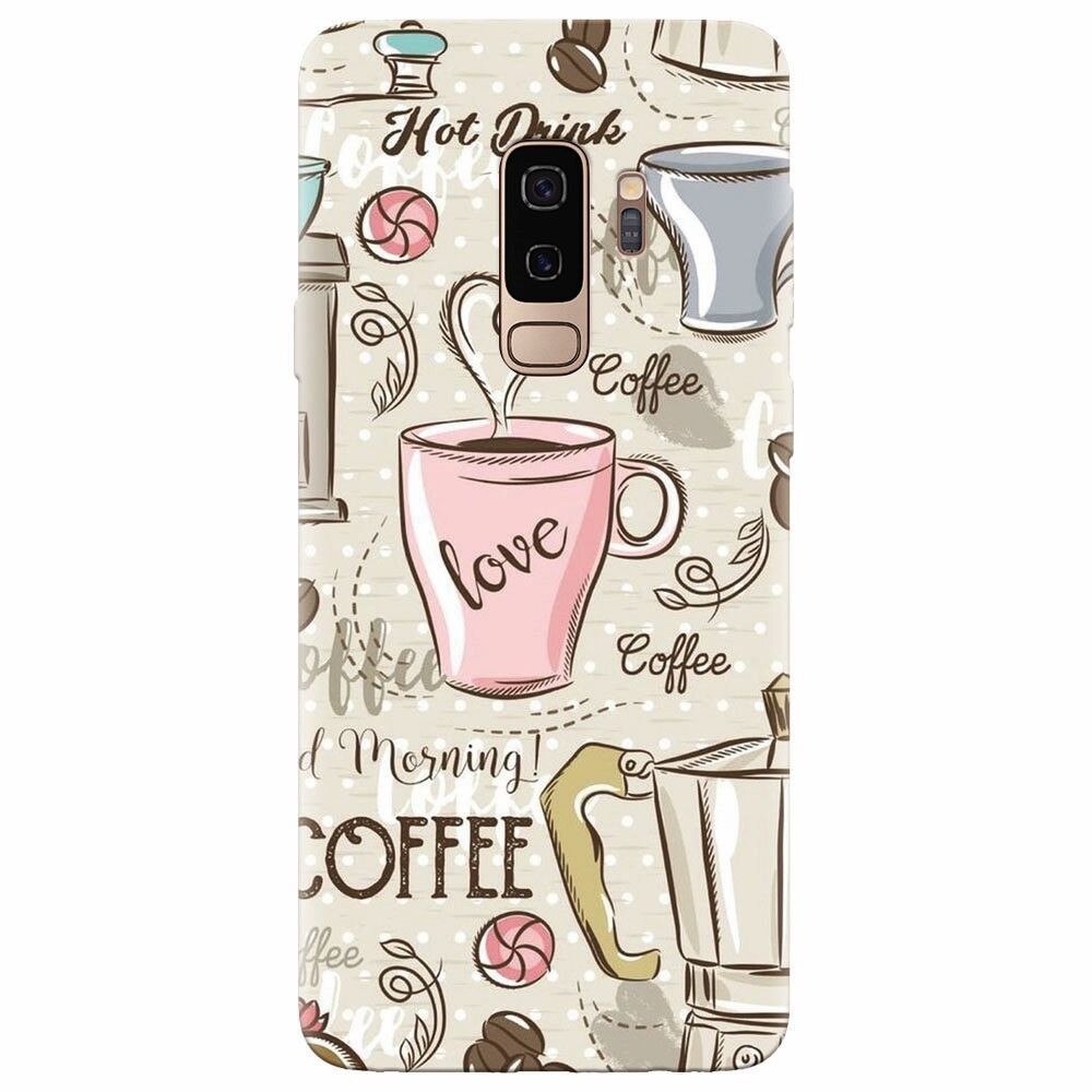 Husa silicon pentru Samsung Galaxy S9 Plus, Coffe And Donuts