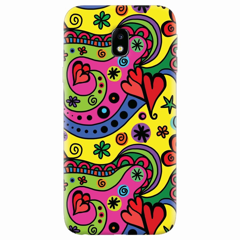 Husa silicon pentru Samsung Galaxy J7 2017, Heart Color