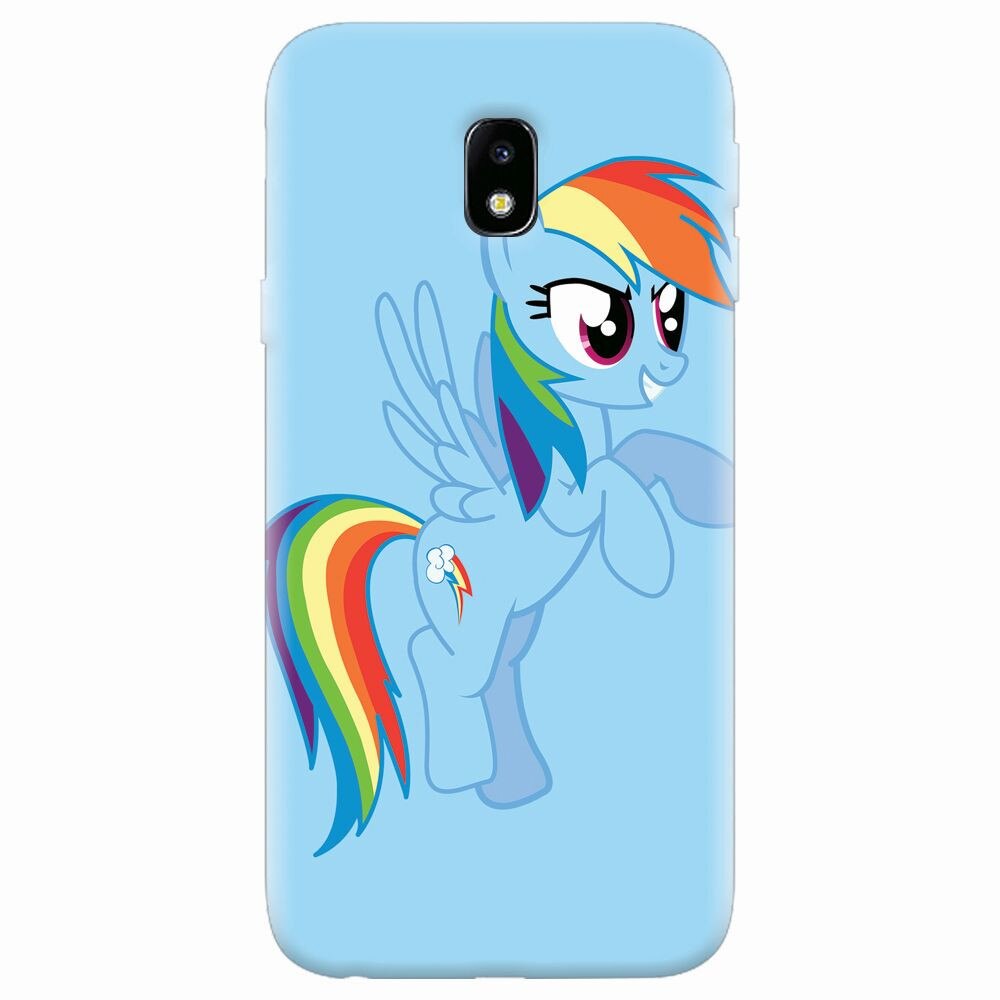 Husa silicon pentru Samsung Galaxy J7 Pro 2017, Rainbow Dash