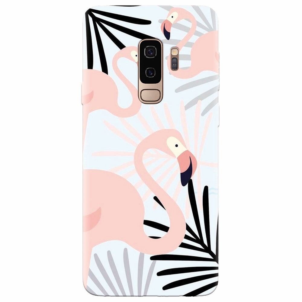 Husa silicon pentru Samsung Galaxy S9 Plus, Flamingo