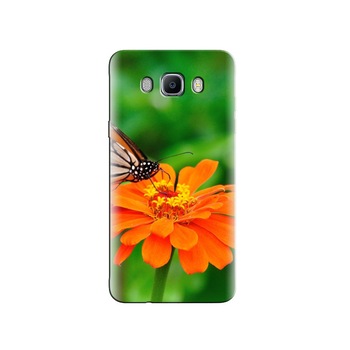 Husa Samsung J3 Orange Butterfly On Flower Husa Samsung J3 Orange Butterfly On Flower