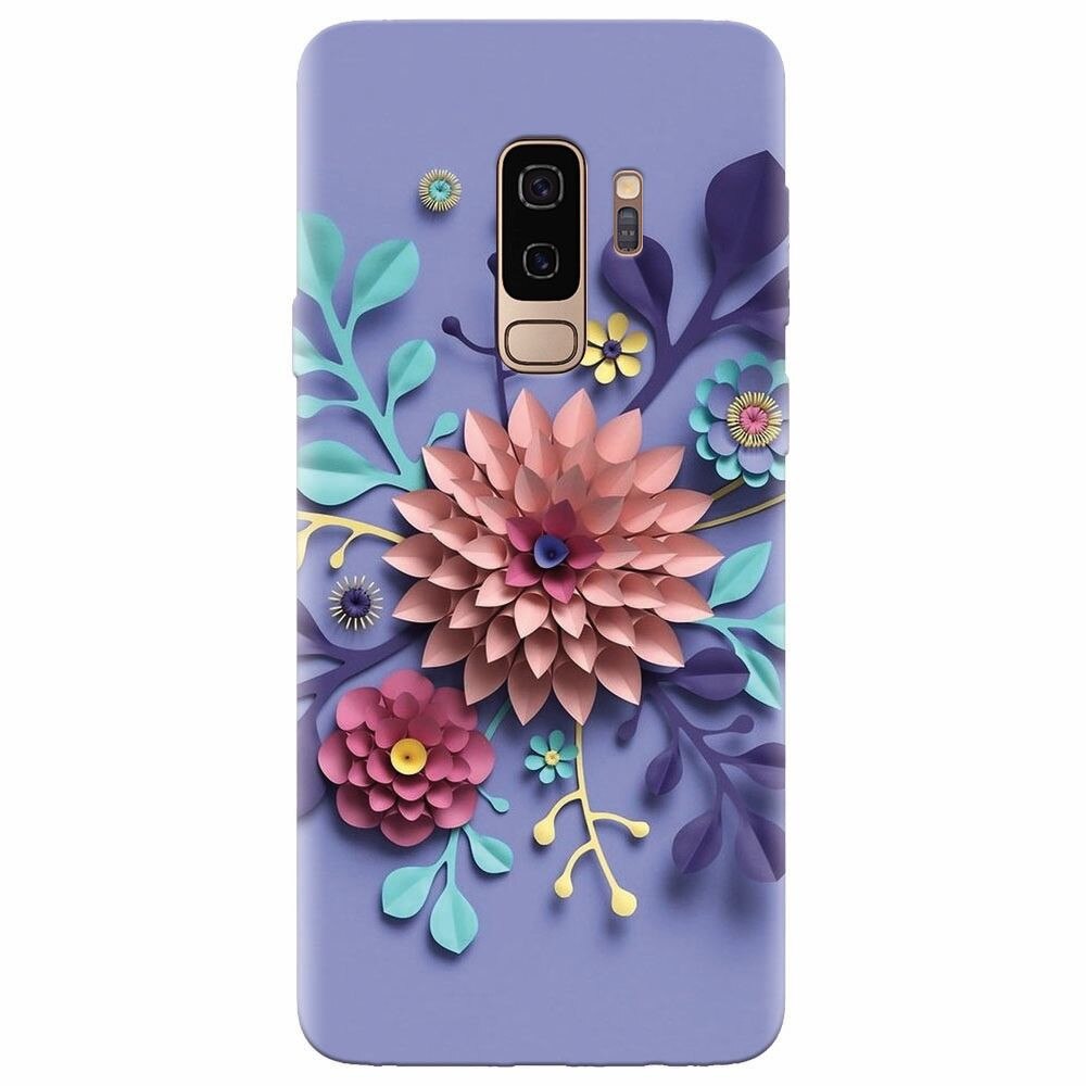 Husa silicon pentru Samsung Galaxy S9 Plus, Flower Artwork