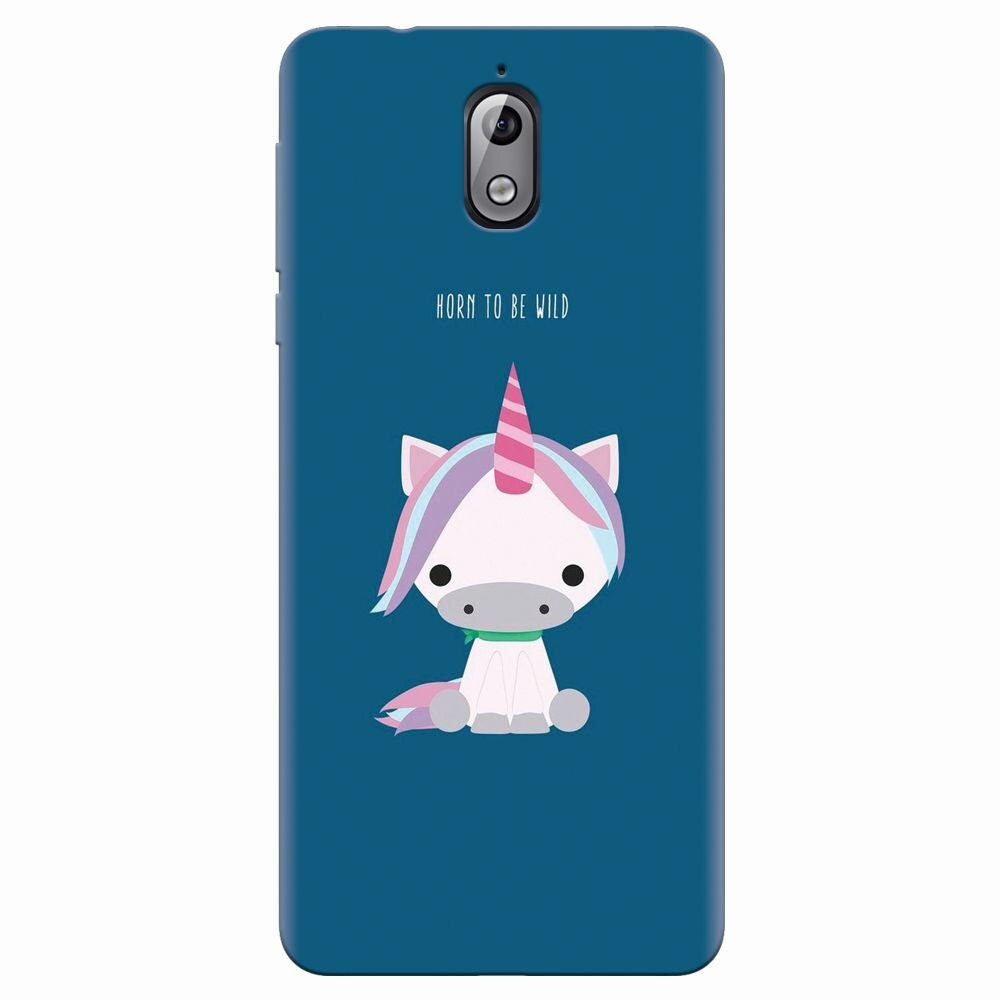 Husa silicon pentru Nokia 3.1, Horn To Be Wild Cute Unicorn