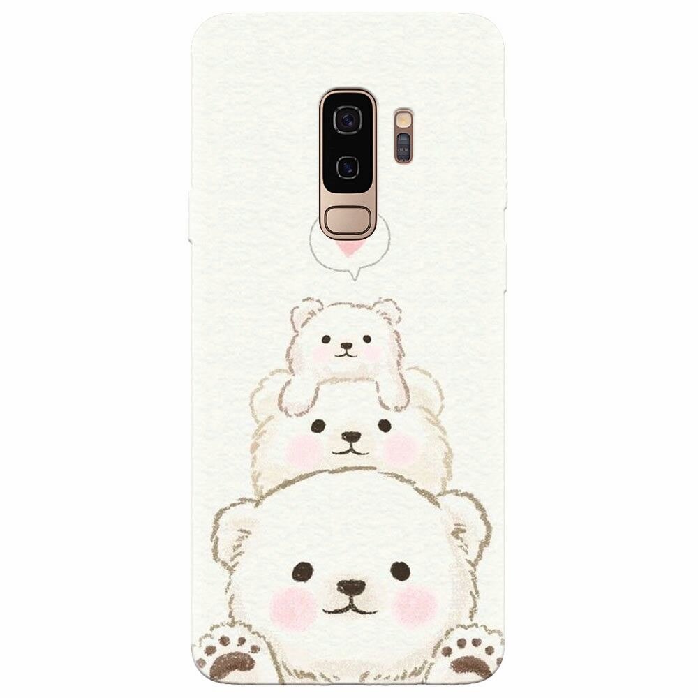 Husa silicon pentru Samsung Galaxy S9 Plus, Bear Family