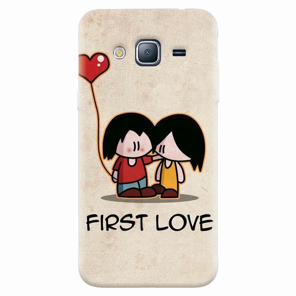 Husa silicon pentru Samsung Galaxy J7 2015, First Love Great Lock Screen