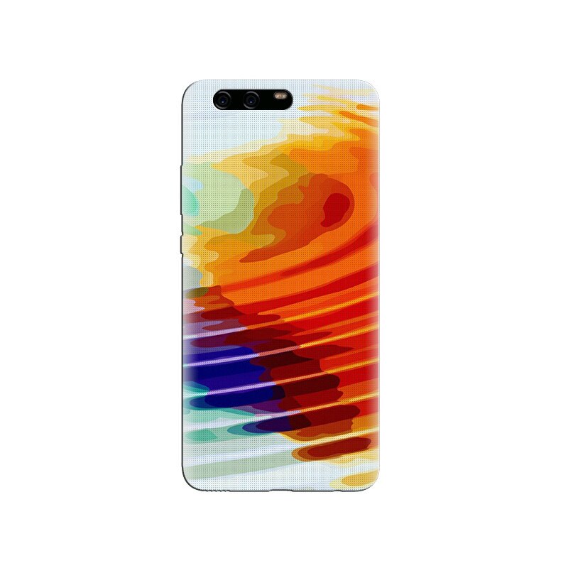 Husa Huawei P10 Galaxy Note 3 Stock Watercolor Orange Paint Ripples