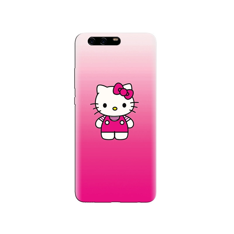 Husa Huawei P10 PLUS Cute Pink Catty Background