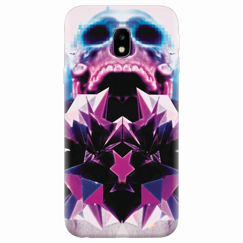 Husa silicon pentru Samsung Galaxy J7 Pro 2017, Abstract Framed Skull