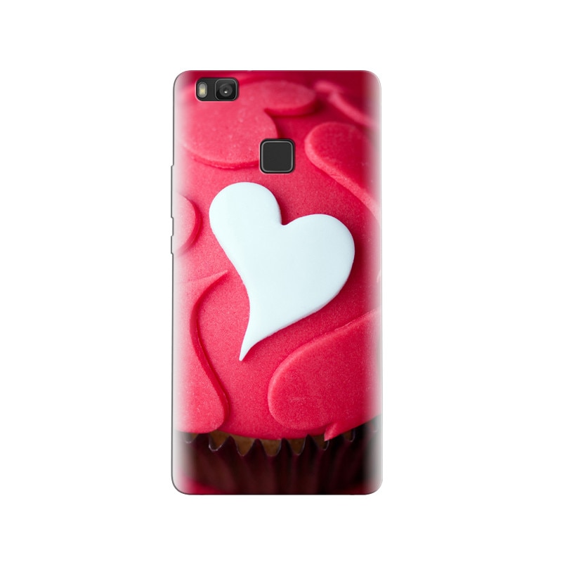 Husa Huawei P9 Lite Pink Cupcake White Heart Valentines Day
