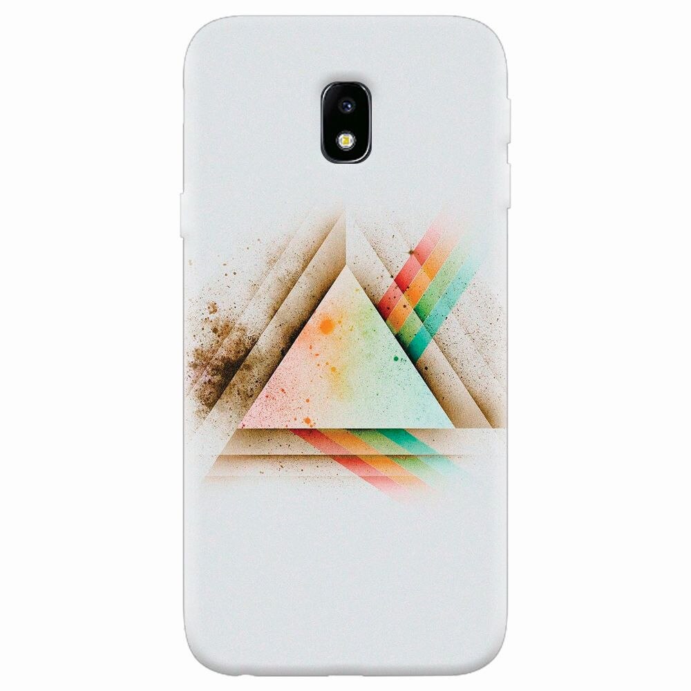 Husa silicon pentru Samsung Galaxy J7 Pro 2017, Abstract Grunge Light Triangle