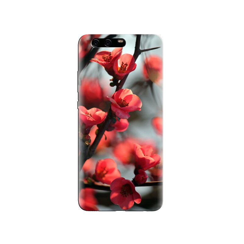 Husa Huawei P10 Red Cherry Blossom Flowers Macro