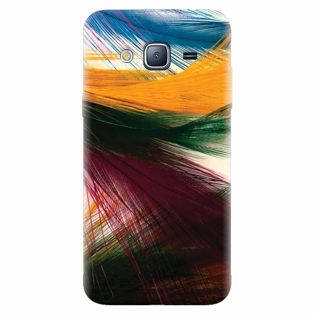 Husa silicon pentru Samsung Galaxy J5 2015, Colorful Peacock Feathers