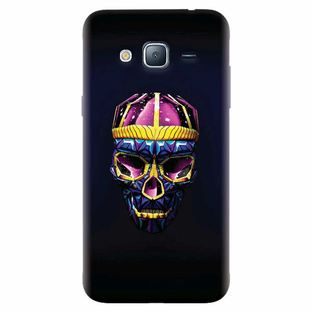 Husa silicon pentru Samsung Galaxy J5 2015, Colorfull Skull