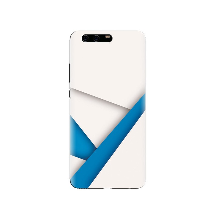 Силиконов калъф, съвместим с Huawei P10 PLUS Material Design Blue And White To
