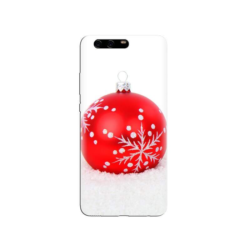 Husa Huawei P10 Red Christmas Decoration Ball In Snow