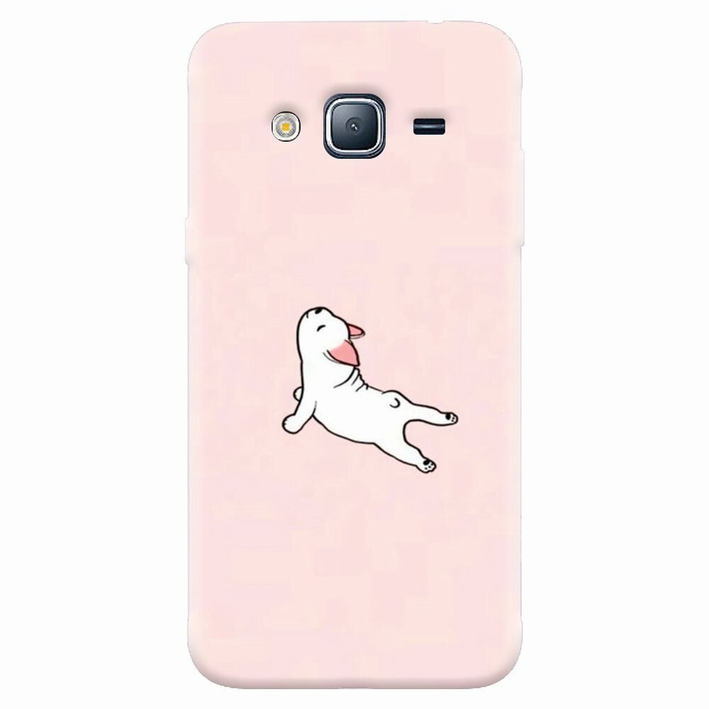 Husa silicon pentru Samsung Galaxy J7 2015, Cute Dog Streching