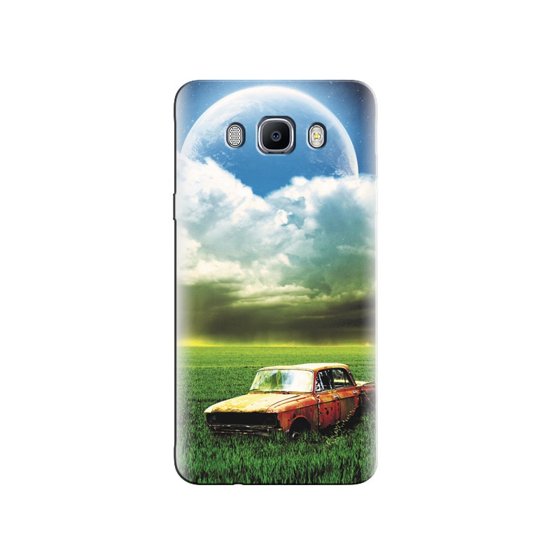 Husa Samsung J5 2016 Old Retro Car With Planet In Sky Look