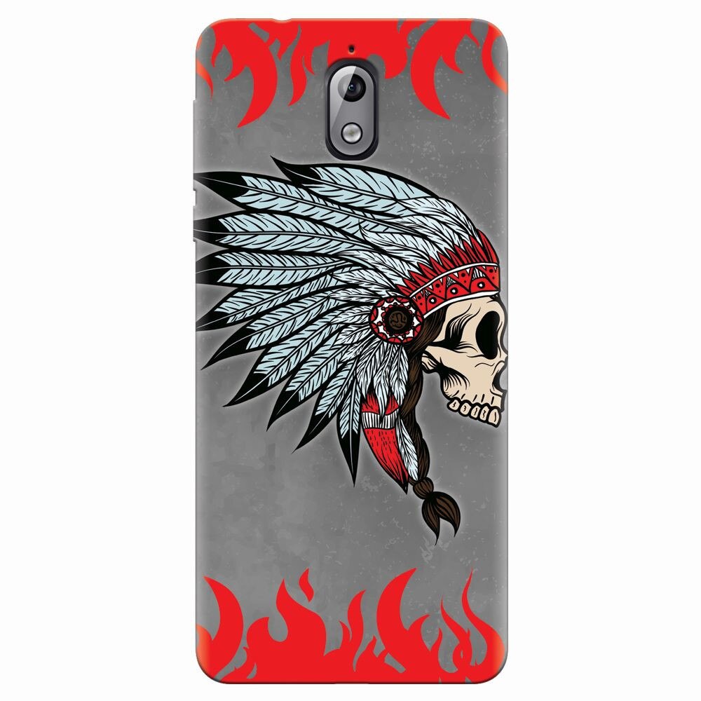 Husa silicon pentru Nokia 3.1, Indian Skull
