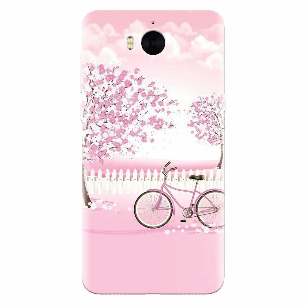 Husa silicon pentru Huawei Y5 2017, Pink Spring