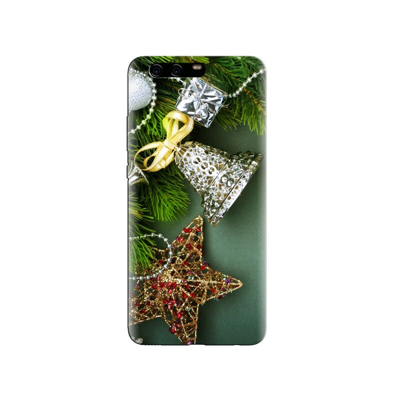 Husa Huawei P10 Holiday Stars Bells Ornaments Background