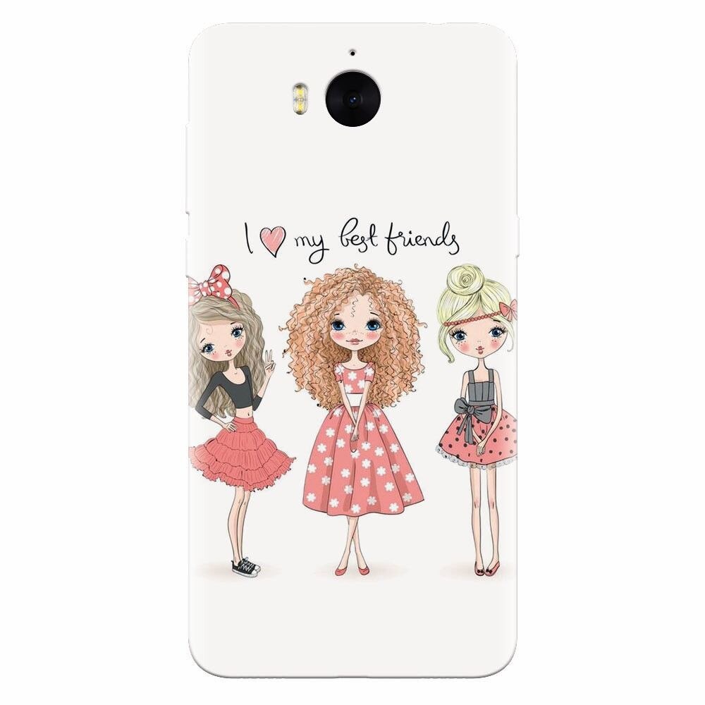 Husa silicon pentru Huawei Y5 2017, I Love My Best Friends