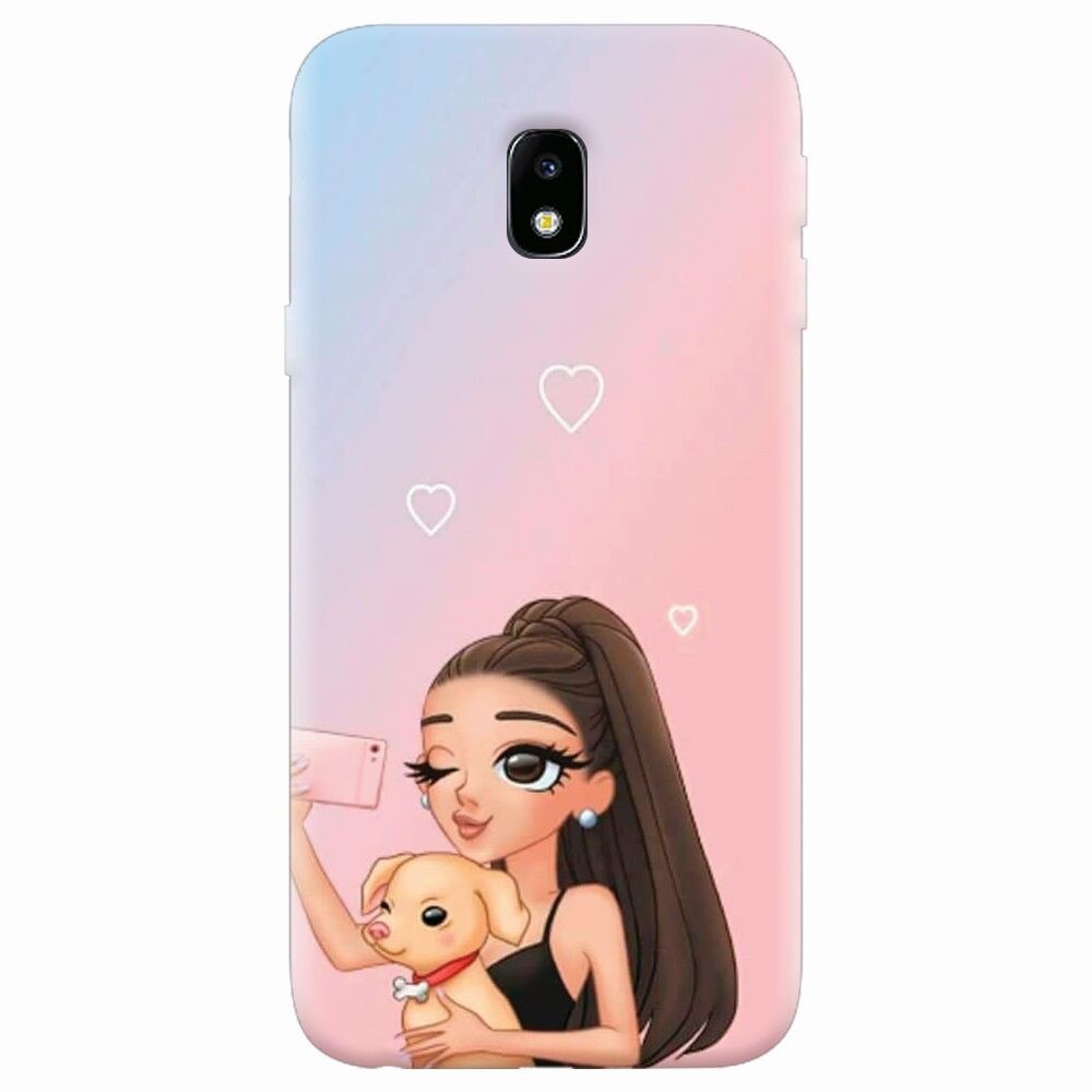 Husa silicon pentru Samsung Galaxy J7 2017, Selfie With Sweet Dog